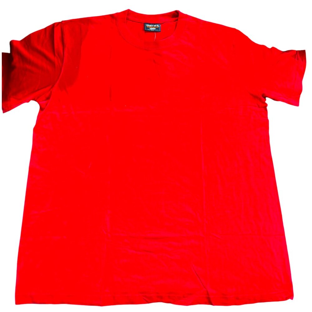 Smith's Workwear men's red‎ heavy cotton plain short sleeve t shirt sz 3XL NWOT